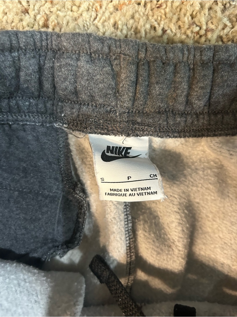 Nike Dark Gray Fleece Jogger Pants - Picture 2 of 3